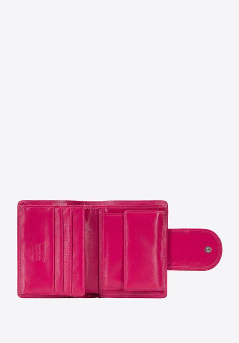 Portofel de damă din piele lăcuită monogramă, închidere cu capsă, roz, 34-1-362-FF, Fotografie 3
