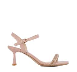 Sandale de damă cu închidere pe gleznă., roz, 96-D-959-P-38, Fotografie 1