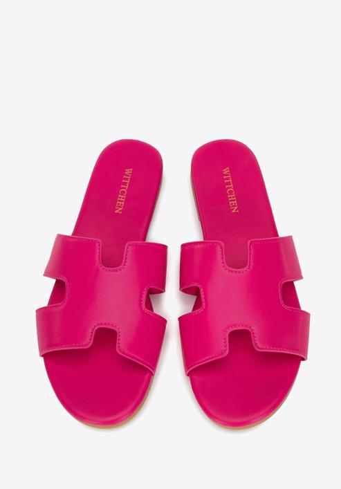 Sandale de damă cu decupaj geometric, roz, 98-DP-803-P-38, Fotografie 3