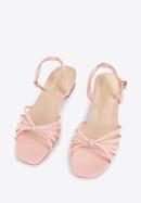 Sandale din piele pentru femei cu curele subțiri și nod, roz, 96-D-514-5-38, Fotografie 3