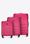 Set valize ABS canelate, roz, 56-3A-65S-90, Fotografie 1