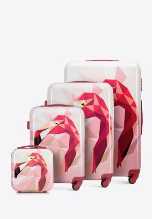 Set valize din ABS cu imprimeu, roz, 56-3A-64K-35, Fotografie 1