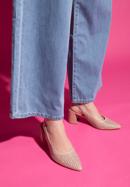 Pantofi din piele traforată, roz stins, 96-D-518-P-39, Fotografie 15
