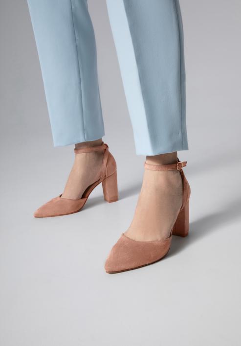 Pantofi stiletto pentru femei., roz stins, 98-DP-207-9-40, Fotografie 15