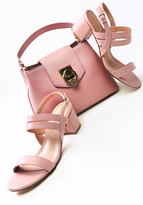 Sandale de damă cu curea subțire, roz stins, 98-DP-206-P-41, Fotografie 21