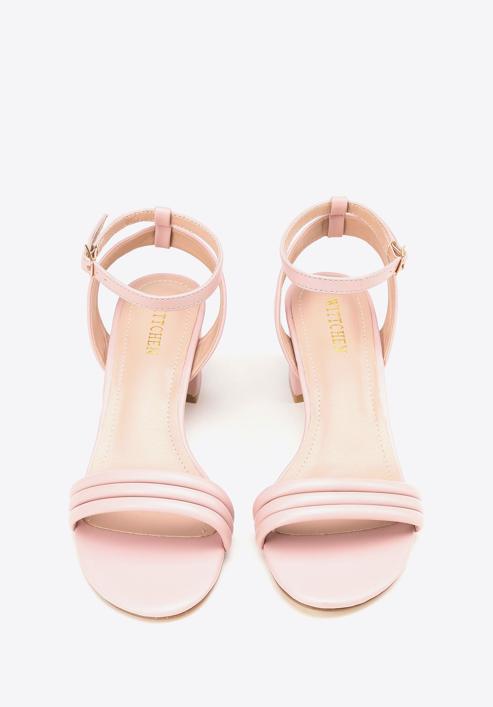 Sandale de damă cu toc, roz stins, 98-DP-205-P-39, Fotografie 3