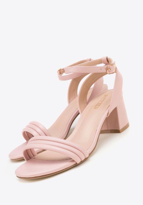 Sandale de damă cu toc, roz stins, 98-DP-205-Y-39, Fotografie 7