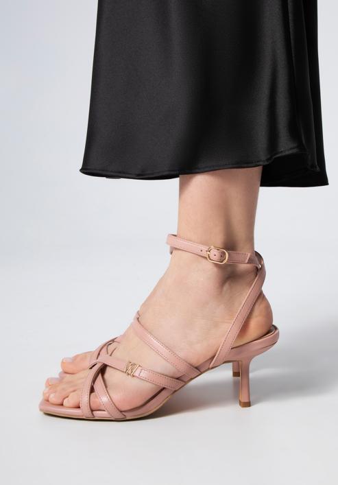 Sandale stiletto pentru femei., roz stins, 98-D-970-1-36, Fotografie 2