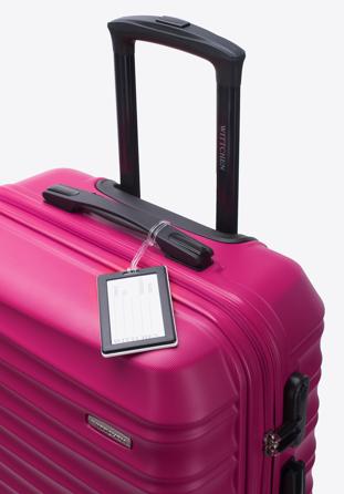 Valistă de mărime medie cu etichetă pentru bagaje, roz, 56-3A-312-34Z, Fotografie 1