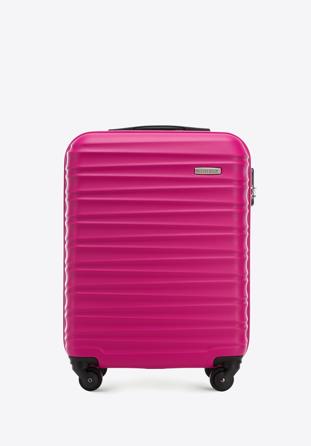 Valiză de cabină cu ABS, cu dungi orizontale, roz, 56-3A-311-34, Fotografie 1