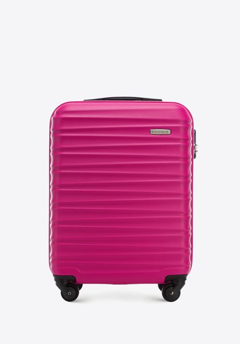 Valiză de cabină cu ABS, cu dungi orizontale, roz, 56-3A-311-31, Fotografie 1