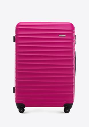 Valiză mare din ABS cu striații, roz, 56-3A-313-34, Fotografie 1