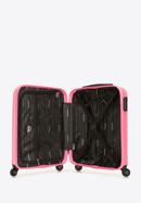 Valiză de cabină din ABS cu model geometric ștanțat, roz, 56-3A-751-11, Fotografie 5