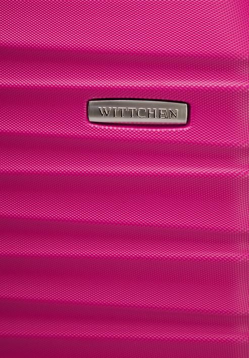 Valiză mare din ABS cu striații, roz, 56-3A-313-55, Fotografie 7