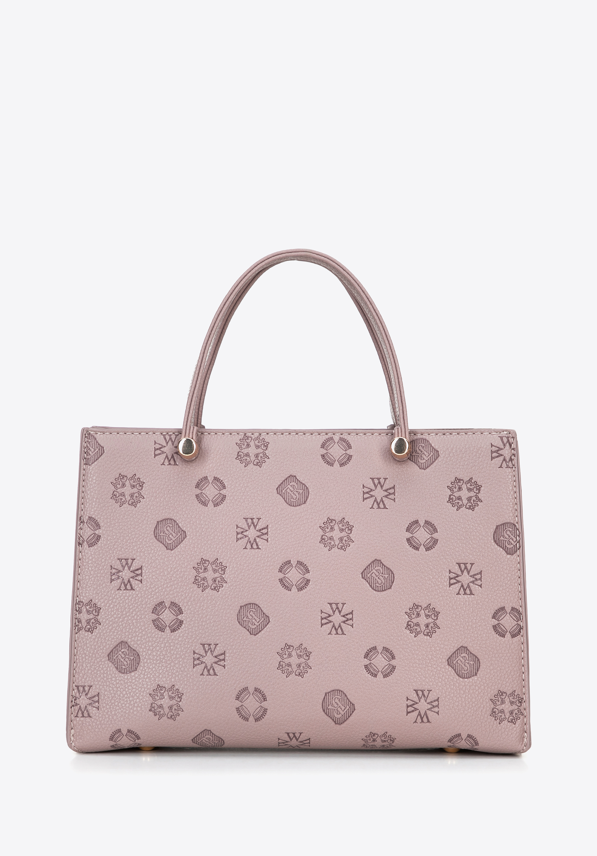 Маленька сумка з екошкіри з тисненням, блякло-рожевий, 101-4Y-P03-P, Фото 1