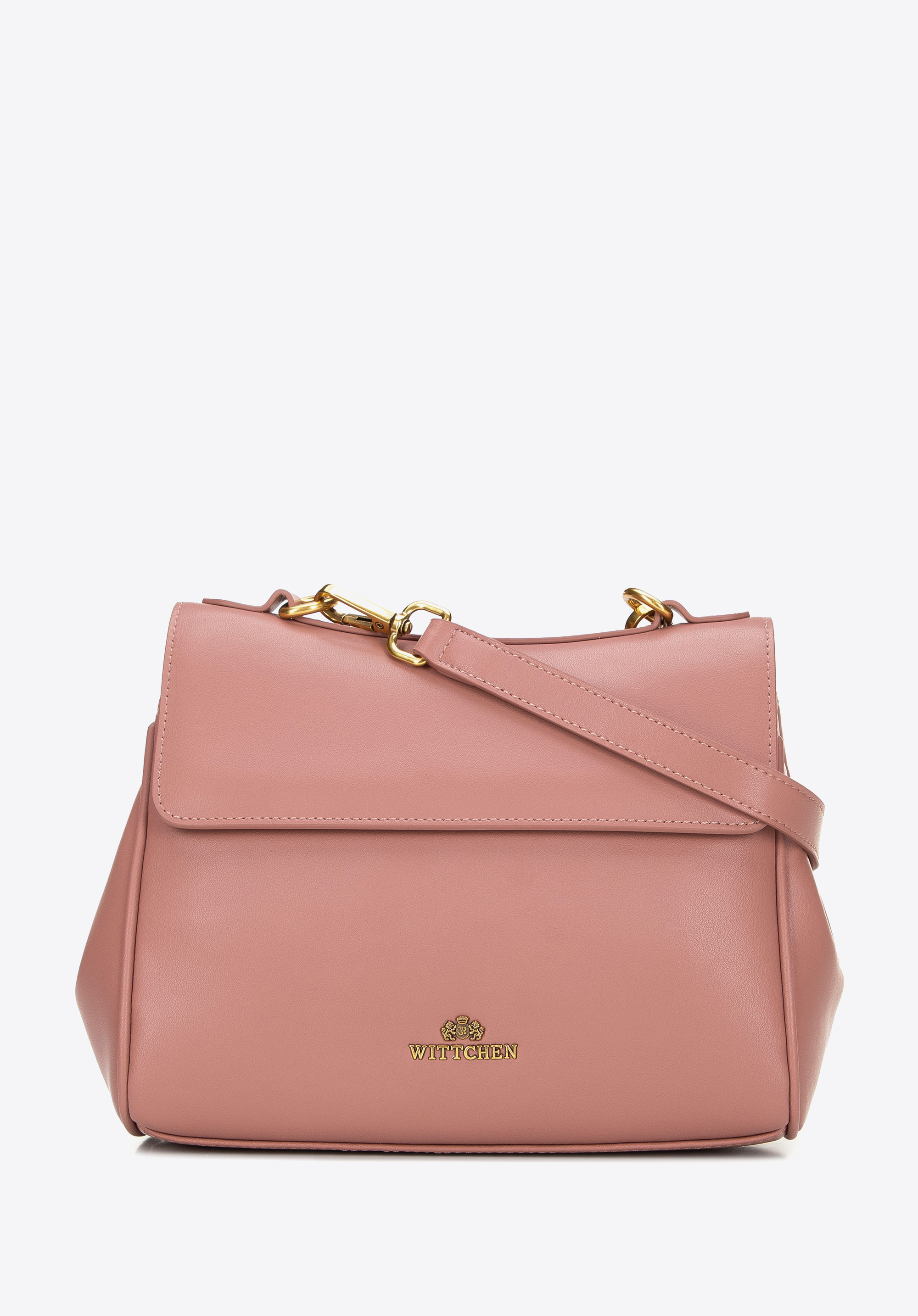 Жіноча сумка на плече з натуральної шкіри, рожевий, 101-4E-202-3, Фото 1