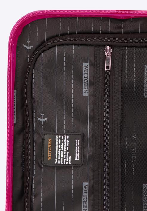 ABS bordázott kézipoggyász bőrönd, rózsaszín, 56-3A-315-31, Fénykép 6