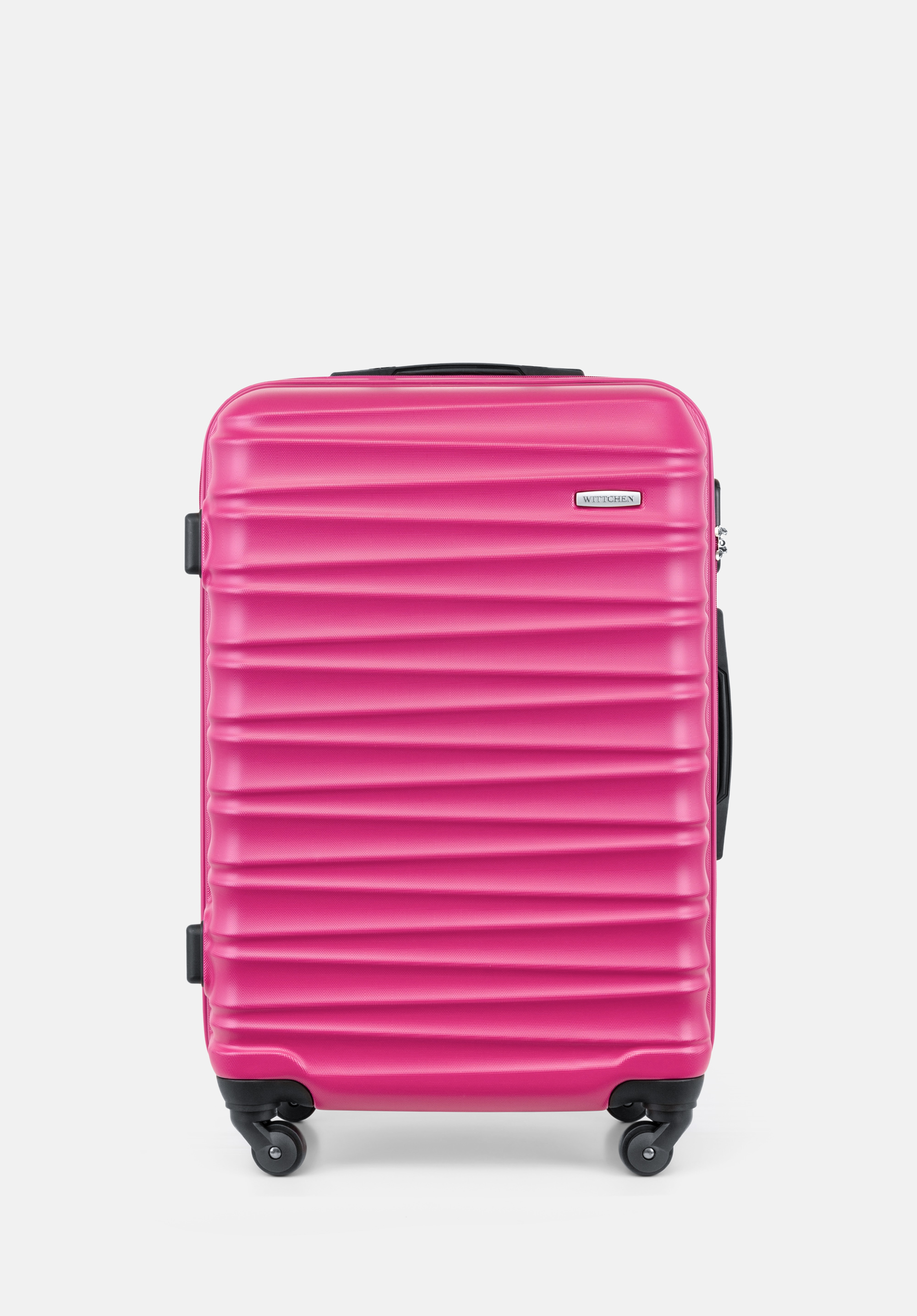 ABS bordázott Közepes bőrönd, rózsaszín, 56-3A-312-34, Fénykép 1