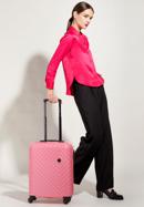 ABS Geometrikus kialakítású kabinbőrönd, rózsaszín, 56-3A-751-11, Fénykép 15