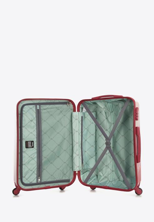ABS közepes bőrönd mintás, rózsaszín, 56-3A-642-35, Fénykép 5