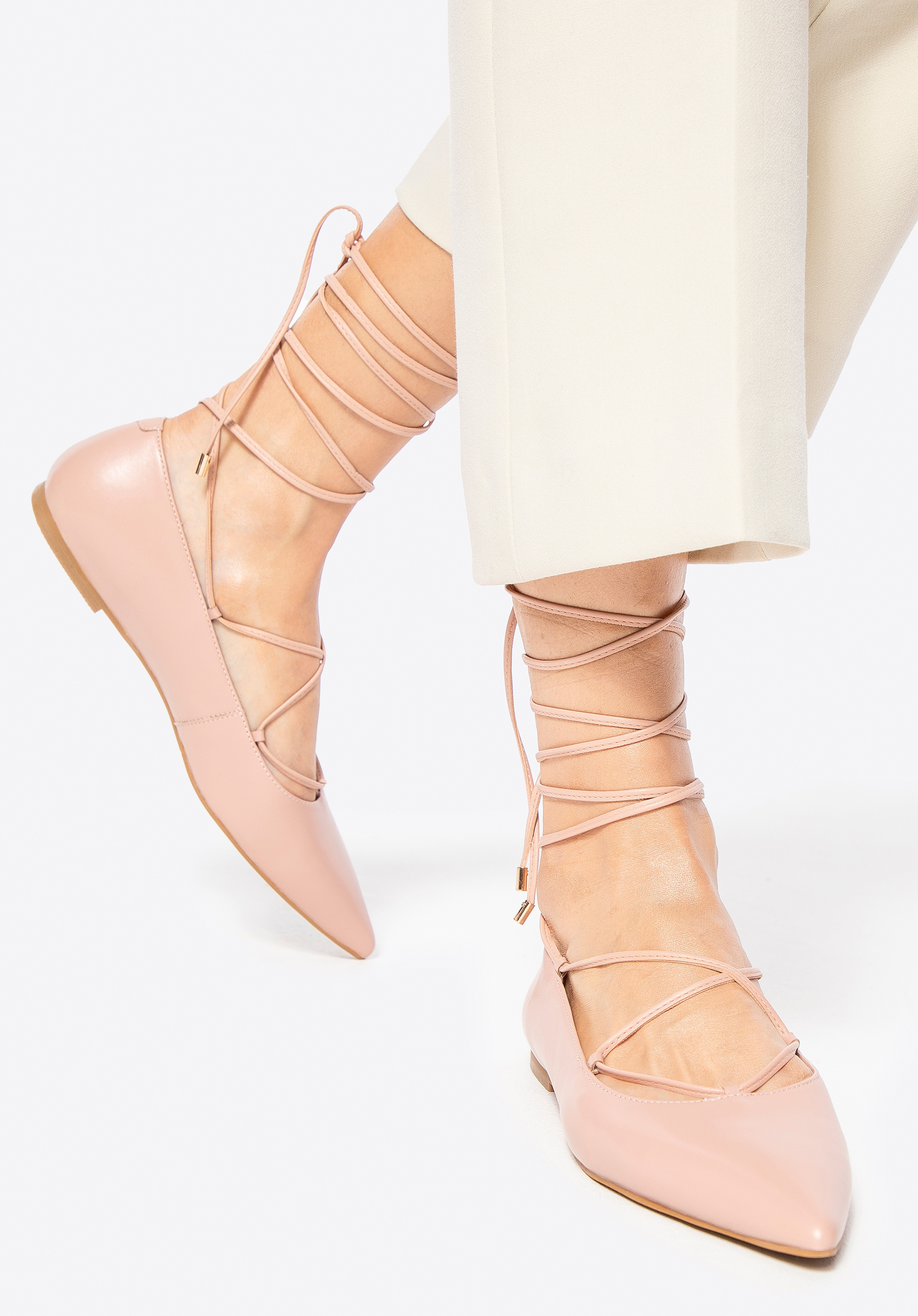 Hegyes orrú balerina, rózsaszín, 100-D-501-P-40, Fénykép 1