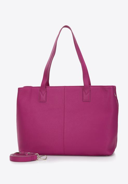 Bőr shopper táska, rózsaszín, 97-4E-008-4, Fénykép 3