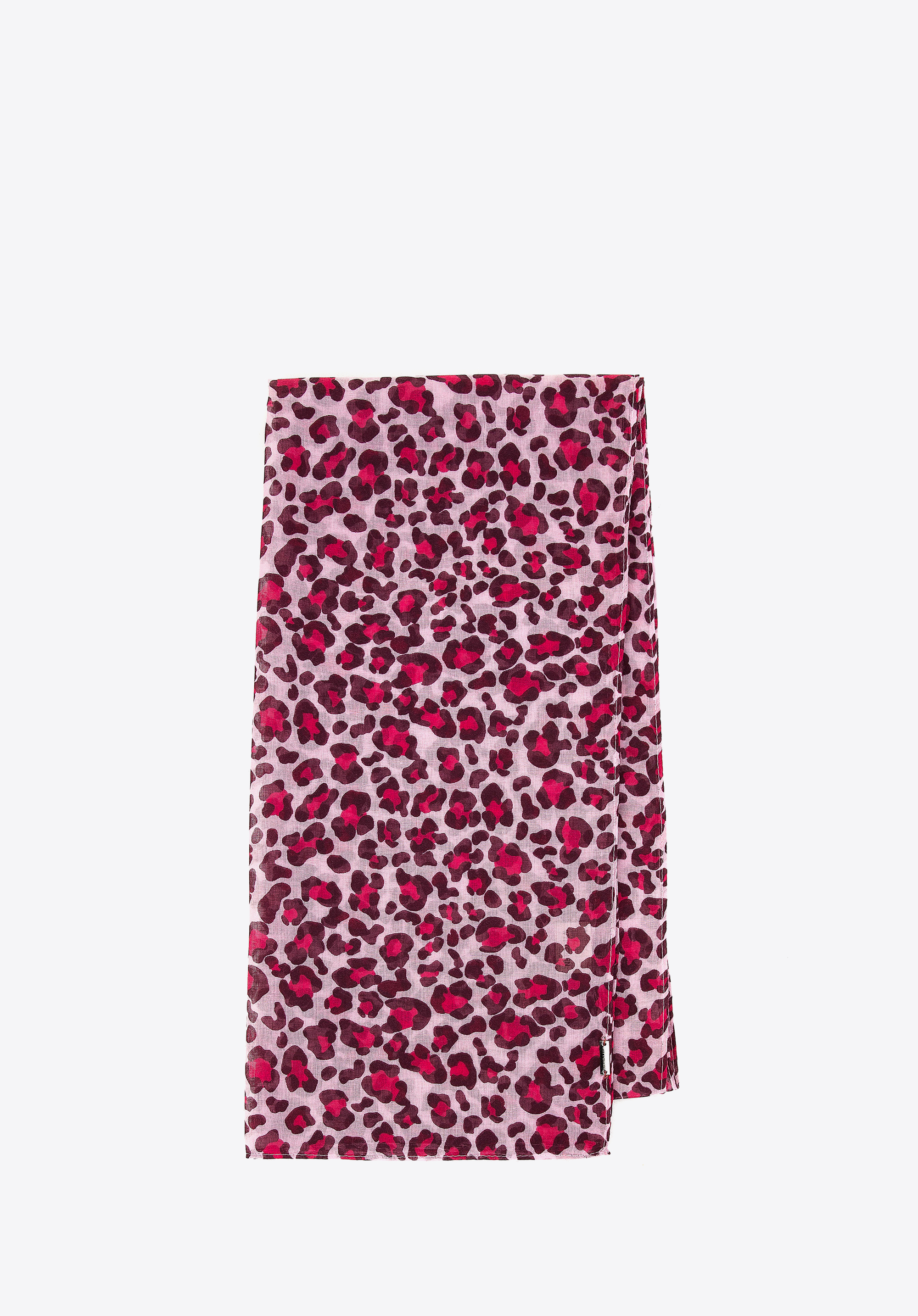 Női állatmotívumos sál, rózsaszín-bordó, 98-7D-X08-X2, Fénykép 1