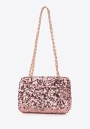 Flitteres női estélyi táska csillogó lánccal, rózsaszín, 98-4Y-023-1, Fénykép 3
