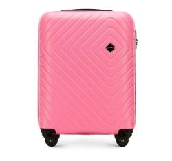Geometrikus kialakítású kabinbőrönd, rózsaszín, 56-3A-751-34, Fénykép 1