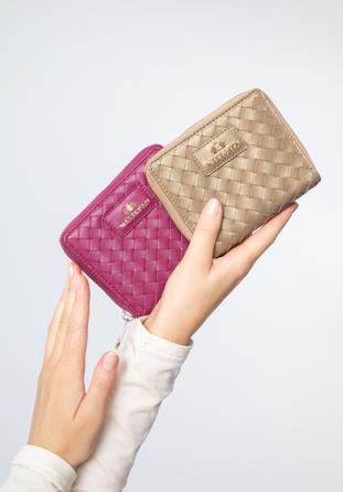 Kis női bőr pénztárca, rózsaszín, 97-1E-504-P, Fénykép 1