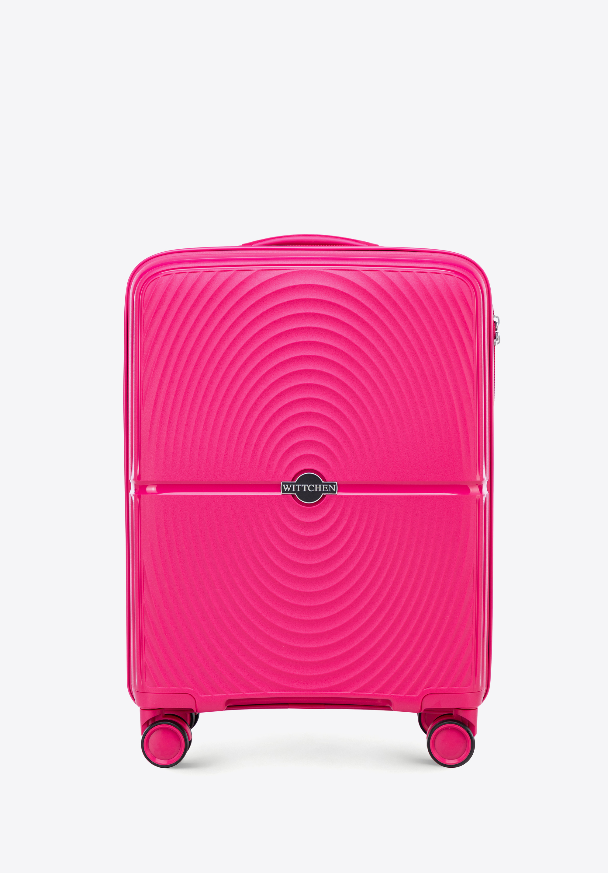 Kis méretű polipropilén bőrönd körmintával, rózsaszín, 56-3T-301-V, Fénykép 1