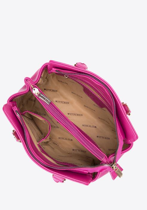 Kisméretű műbőr monogramos táska, rózsaszín, 97-4Y-226-4, Fénykép 3