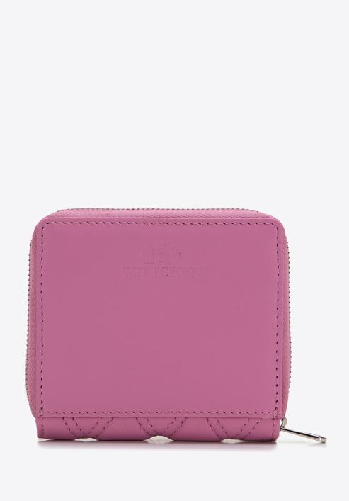 Kisméretű női steppelt bőr pénztárca dekoratív szegecsekkel, rózsaszín, 14-1-940-0, Fénykép 5