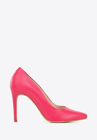 Klasszikus bőr magassarkú cipő, rózsaszín, BD-B-801-P-41, Fénykép 1