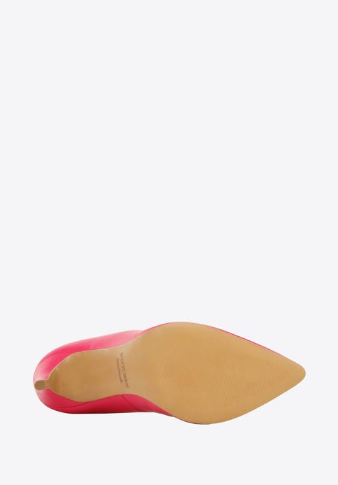 Klasszikus bőr magassarkú cipő, rózsaszín, BD-B-801-P-40, Fénykép 6