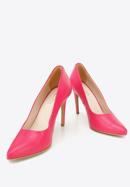 Klasszikus bőr magassarkú cipő, rózsaszín, BD-B-801-P-39, Fénykép 7