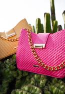 Láncos műbőr baguette táska, rózsaszín, 98-4Y-410-6, Fénykép 31