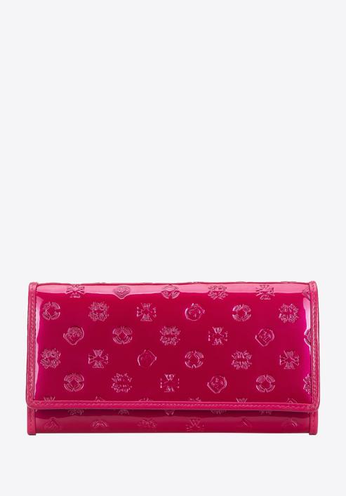 Monogramos lakkbőr női pénztárca, rózsaszín, 34-1-052-FF, Fénykép 1