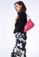 Műbőr bagett táska láncos pánttal, rózsaszín, 97-4Y-624-P, Fénykép 15