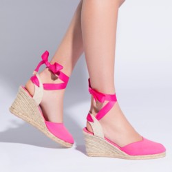 Női espadrilles kivágásokkal, rózsaszín, 96-DP-801-P-40, Fénykép 1