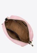 Női nylon crossbody táska elülső zsebbel, rózsaszín, 97-4Y-106-6, Fénykép 3
