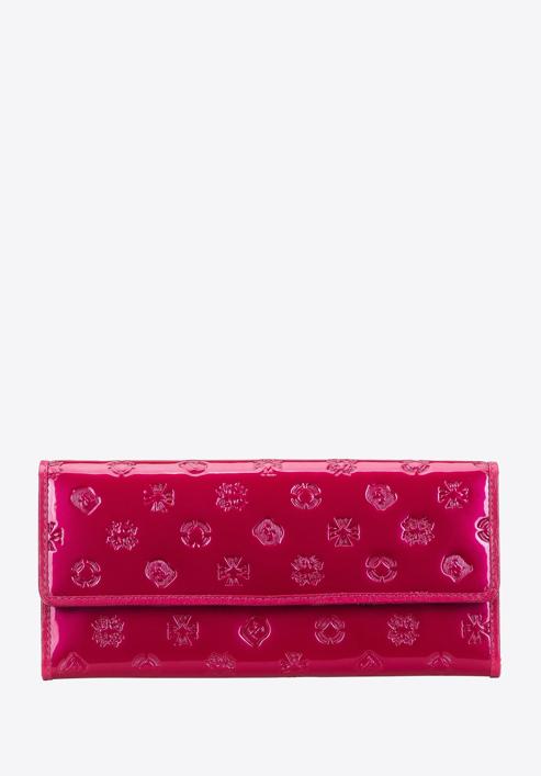 Női pénztárca, monogrammal dombornyomott lakkozott bőrből, rózsaszín, 34-1-413-11, Fénykép 1