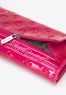 Női pénztárca, monogrammal dombornyomott lakkozott bőrből, rózsaszín, 34-1-413-11, Fénykép 4