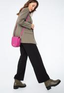 Női bőr crossbody táska, rózsaszín, 97-4E-010-P, Fénykép 15