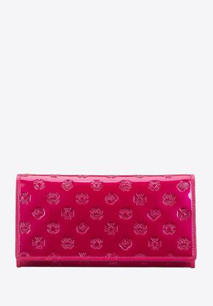 Női lakkbőr monogramos pénztárca, rózsaszín, 34-1-075-PP, Fénykép 1