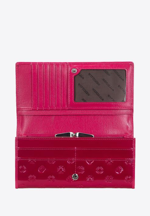 Női lakkbőr monogramos pénztárca, rózsaszín, 34-1-075-000, Fénykép 2