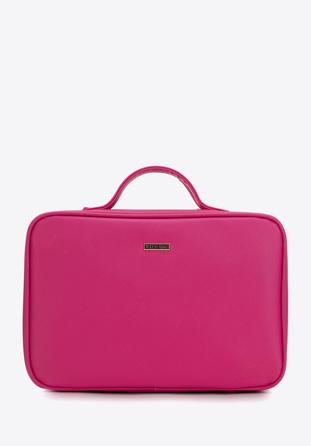 Női műbőr kozmetikai virágmintás táska, rózsaszín, 98-4Y-211-P, Fénykép 1