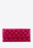 Női pénztárca, monogrammal dombornyomott lakkozott bőrből, rózsaszín, 34-1-413-FF, Fénykép 1