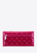 Női pénztárca, monogrammal dombornyomott lakkozott bőrből, rózsaszín, 34-1-413-FF, Fénykép 3