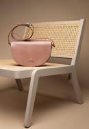 Női saddle táska pikkelyes textúrájú bőrből, rózsaszín, 29-4E-023-Y, Fénykép 35